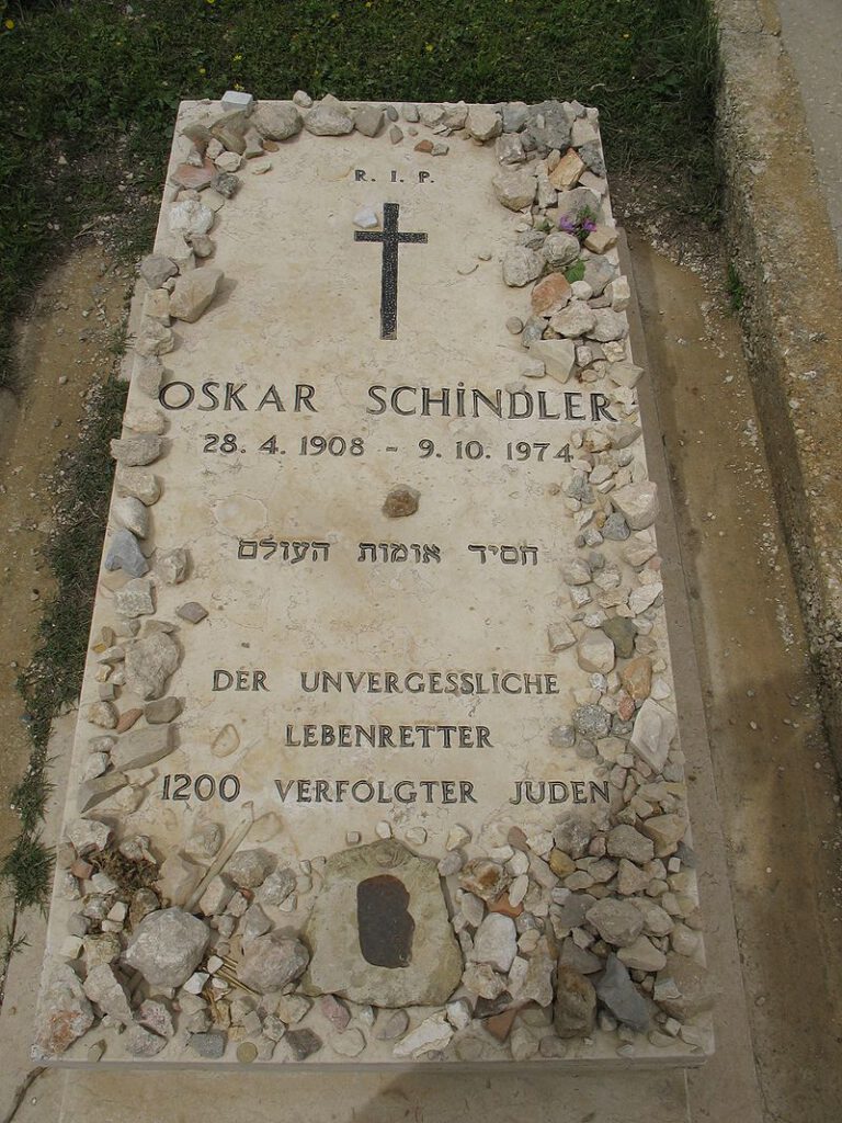 Oskar Schindlers grav i Jerusalem